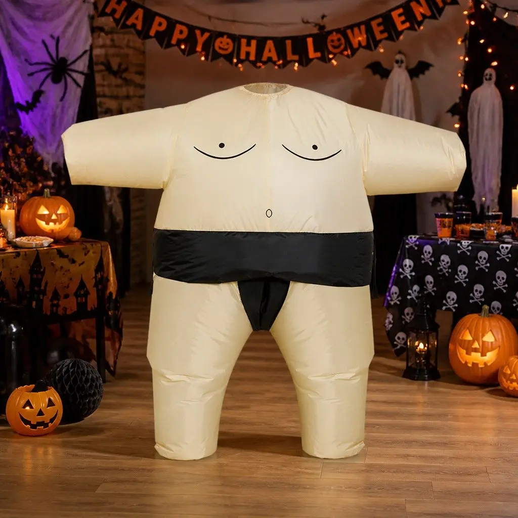 Inflatable Sumo Costume Polyester 1.5m Skin Colour