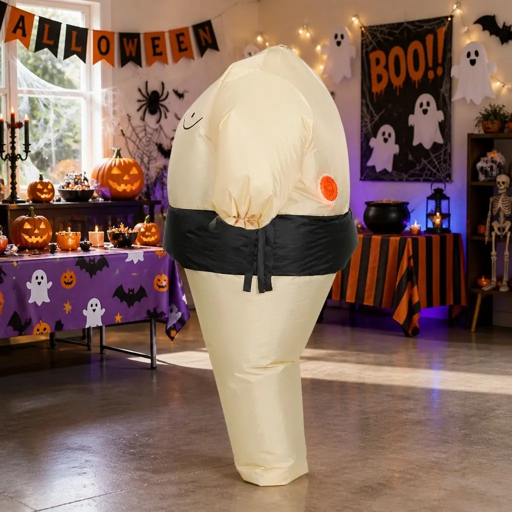 Inflatable Sumo Costume Polyester 1.5m Skin Colour