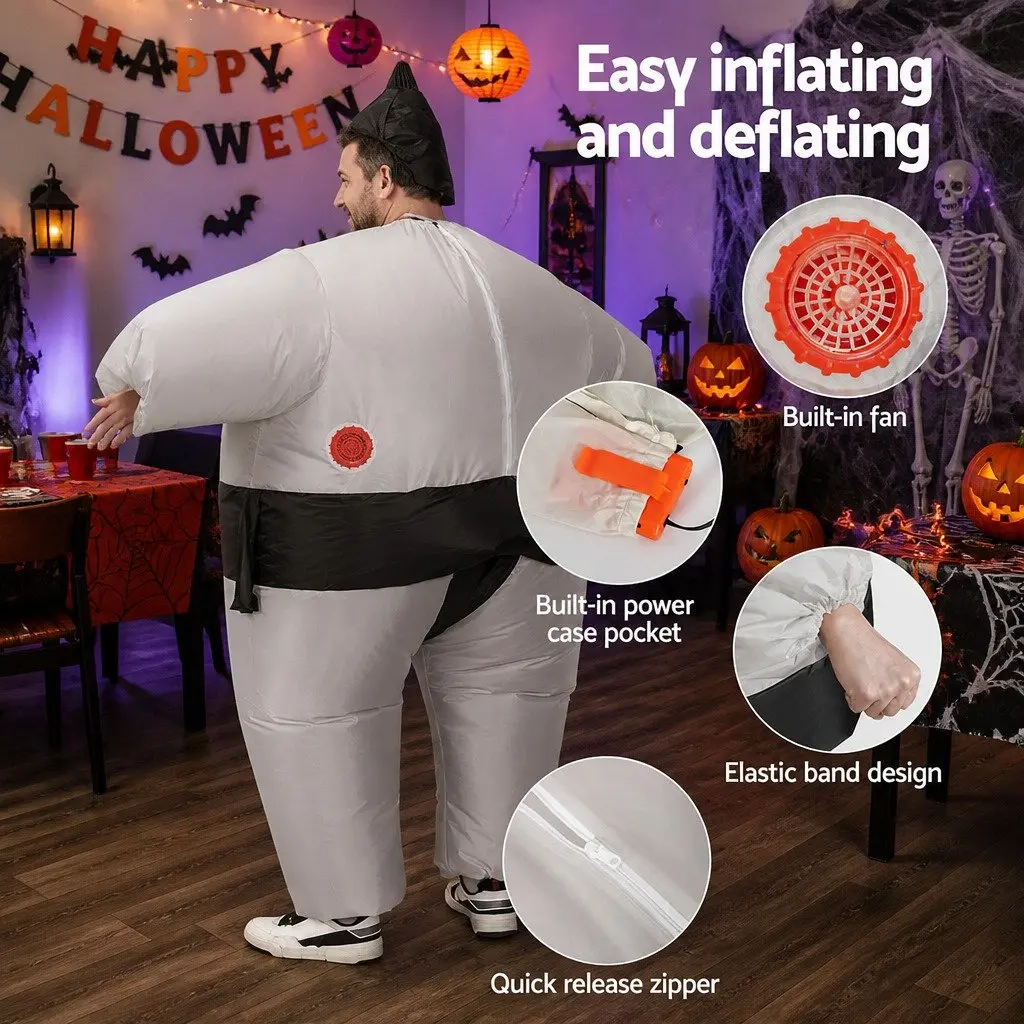 Inflatable Sumo Costume Polyester 1.5m Skin Colour