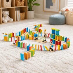 Dynamo Dominoes Set 107pc Interactive Chain Reaction Domino Blocks STEM