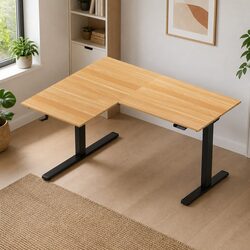 Practical L-Shape Electric Standing Desk for Any Room