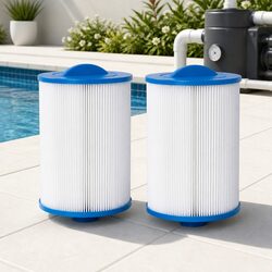 Pool Spa Filter Cartridge 2-Pack Replacement Pleated Washable Reusable Water