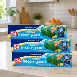 Freezer Guard Storage Bags 24pk x3 - Ideal for Home Freezer Use