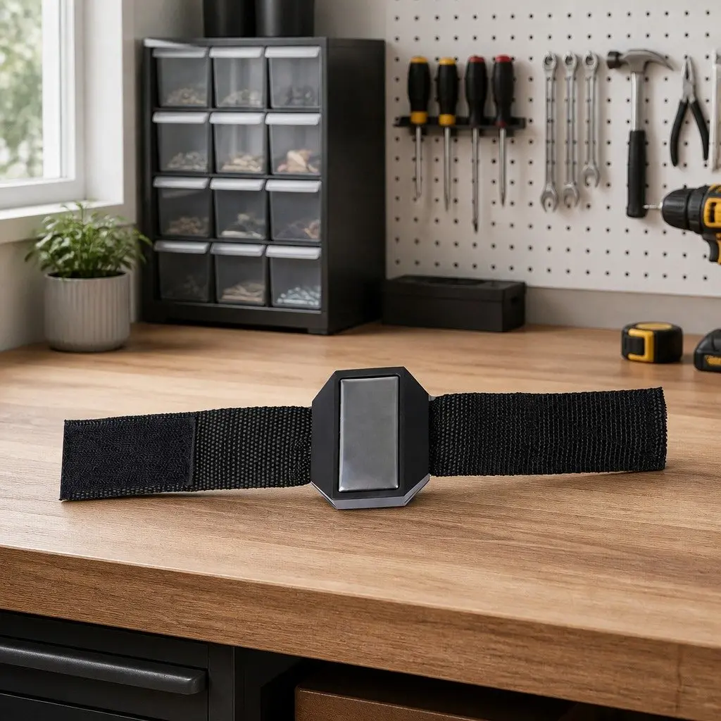 Magnetic Wrist Band Tool Holder Nylon Black