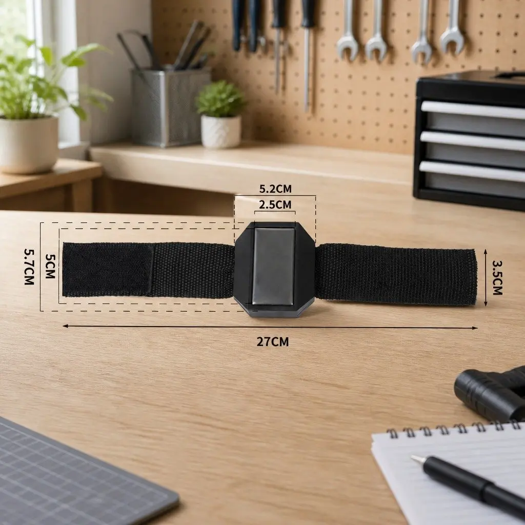 Magnetic Wrist Band Tool Holder Nylon Black