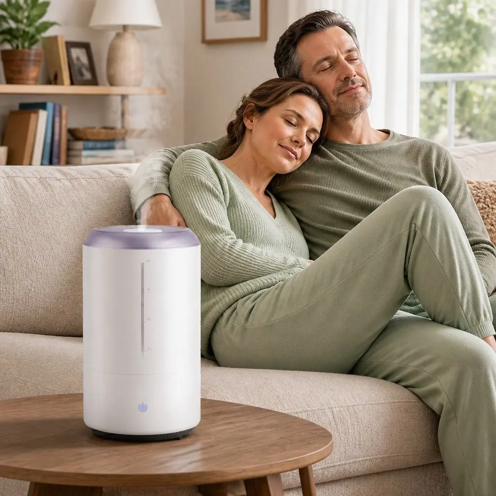 Ultrasonic Humidifier Top Fill 4L White Mist for Bedroom