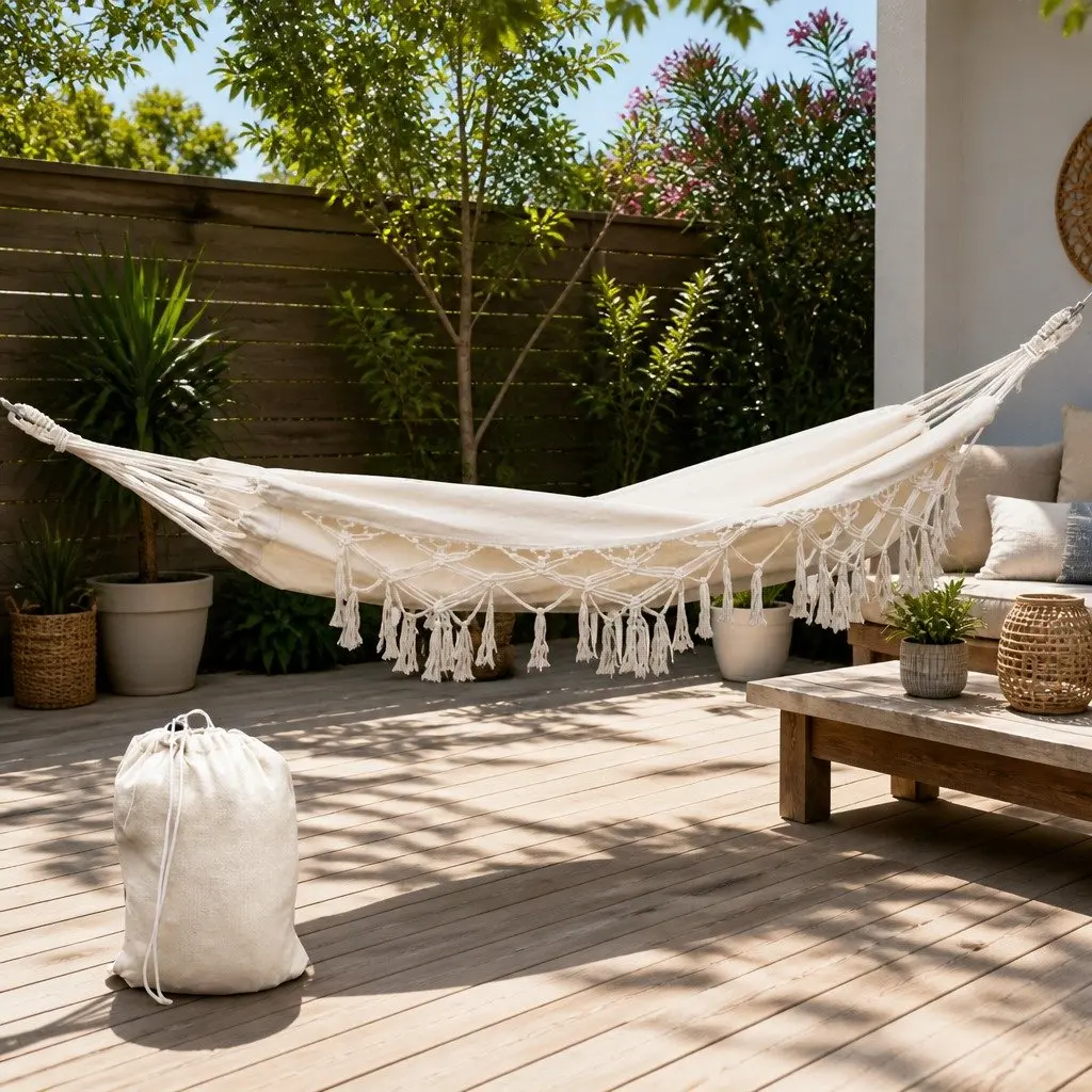 Cream Hammock Bed for Various Settings