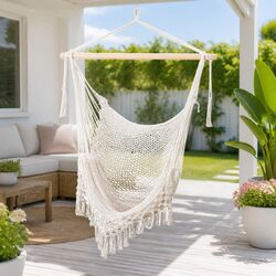 Hammock Chair Swing Mesh Camping Relaxation Indoor Outdoor Portable No Assembly