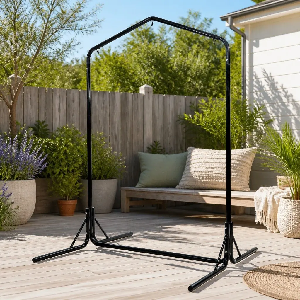 Hammock Chair Stand 2 Person Double Outdoor Heavy Duty Steel Frame 200kg