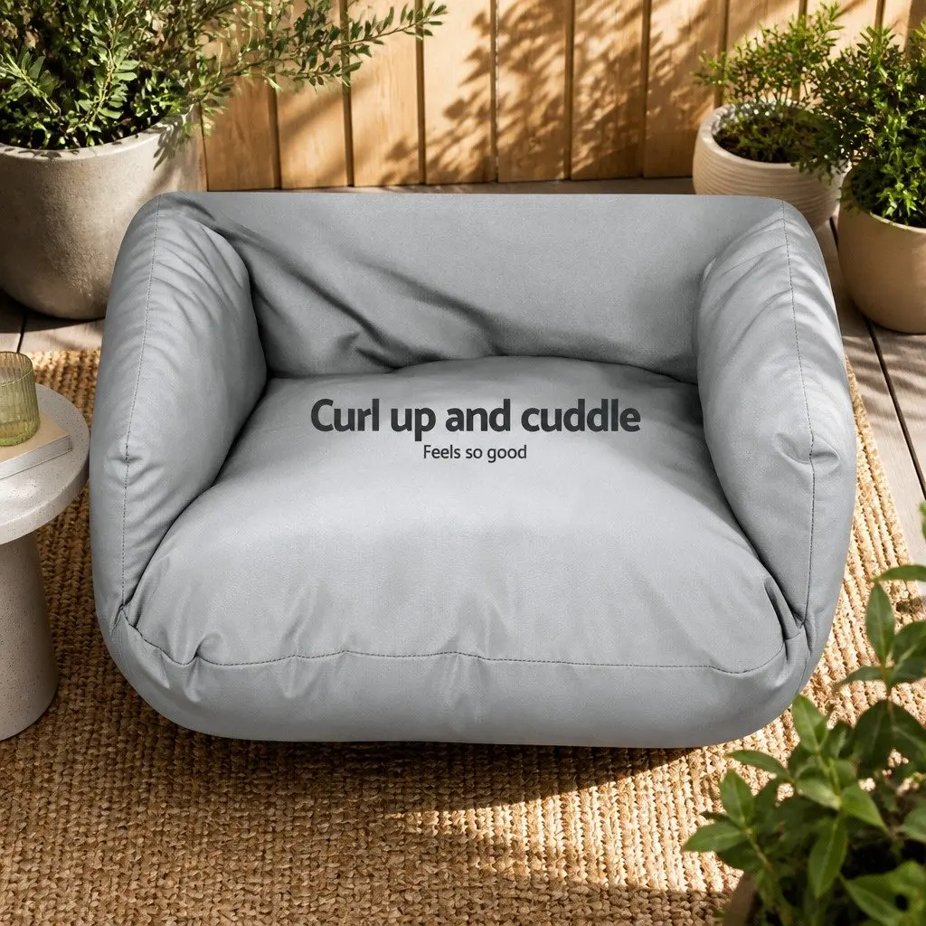 Hanging Egg Chair Wicker Pod Outdoor Furniture 360° Rotating Grey