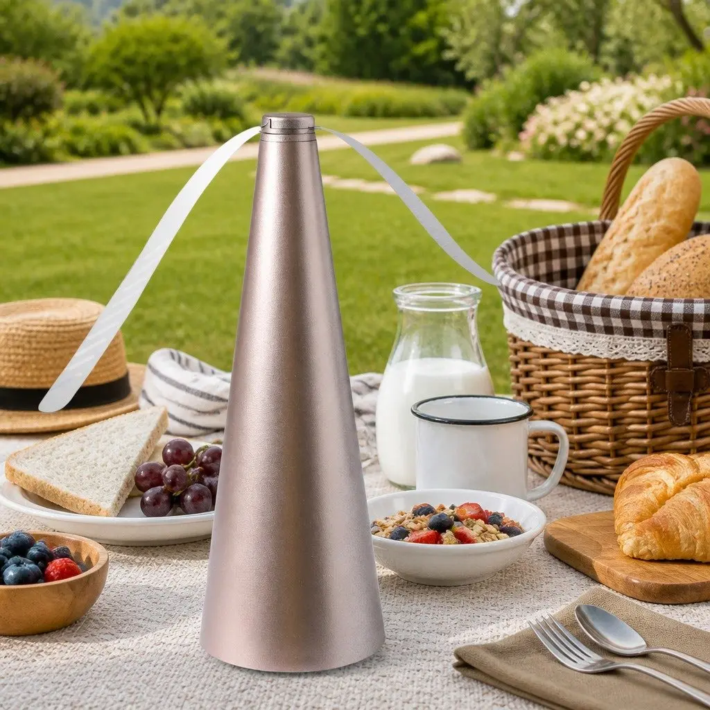 Fly Repellent Fan Portable Lightweight Battery Operated Rose Gold