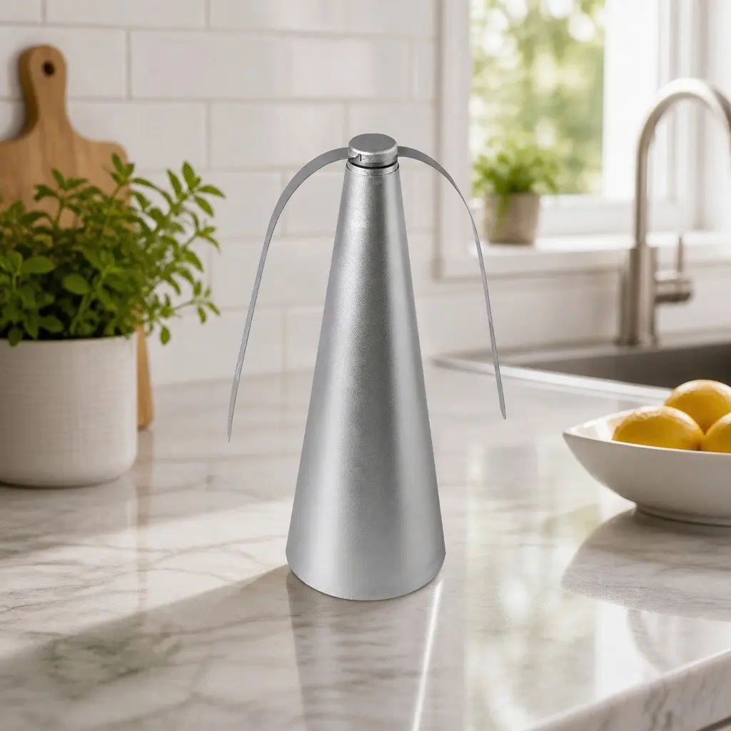 Portable Chemical Free Fly Repellent Device Soft Blade ABS Plastic 255cm x 9cm x 9cm Silver Safe for Kitchen Garden
