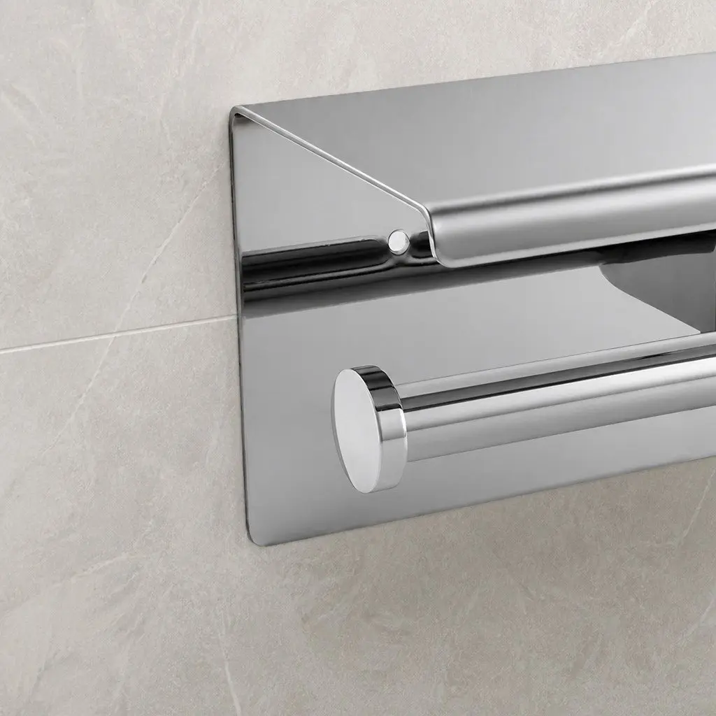 Toilet Paper Holder Wall Mount Stainless Steel 26cm Silver