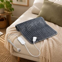 Electric Heating Pad Heat Mat 60x39cm Grey 4 Temperature Settings Relaxation