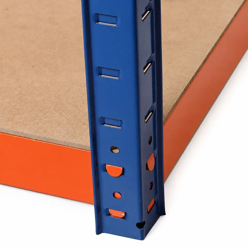 5-Tier Metal Storage Shelving Rack Heavy Duty Black Powder-Coated Galvanised Steel Adjustable Shelves