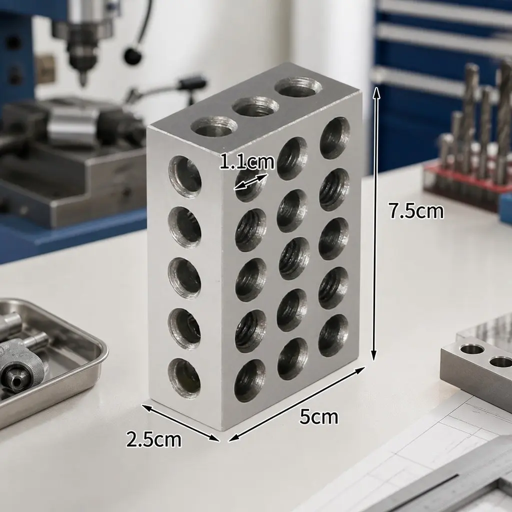 1-2-3 Machinist Blocks Set Hardened Steel 1" x 2" x 3" Silver