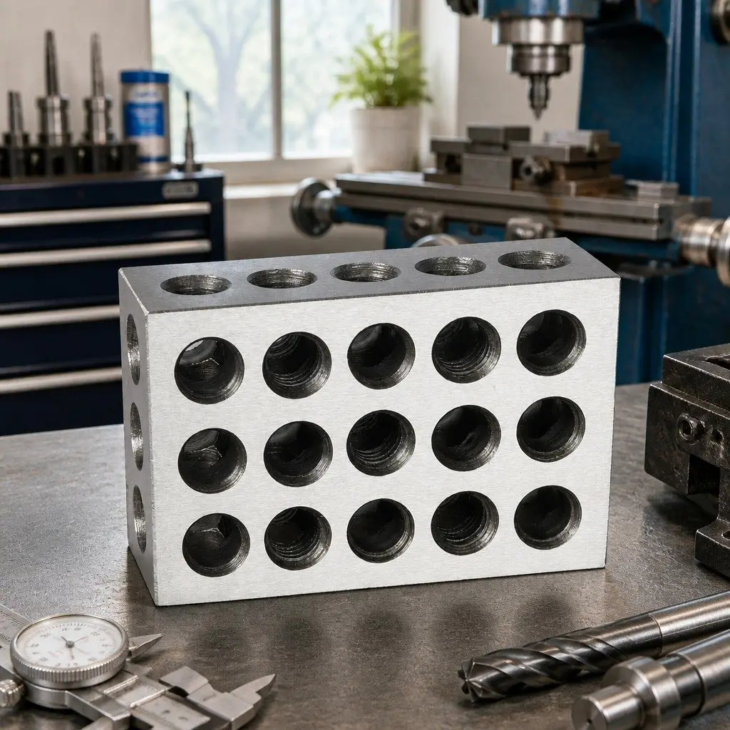Precision Gage Blocks Machinist Tool Square Setup Inspection Hardened Steel 1 Inch x 2 Inch x 3 Inch Silver