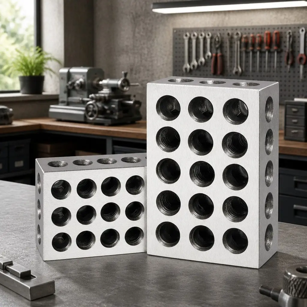 Precision Gage Blocks Machinist Tool Square Setup Inspection Hardened Steel 1 Inch x 2 Inch x 3 Inch Silver