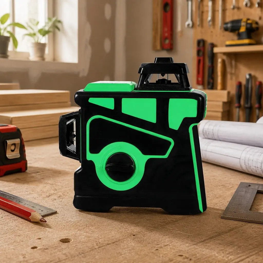 Laser Level Green Line Self Leveling 12 Line with Tripod and Tool Bag Kit