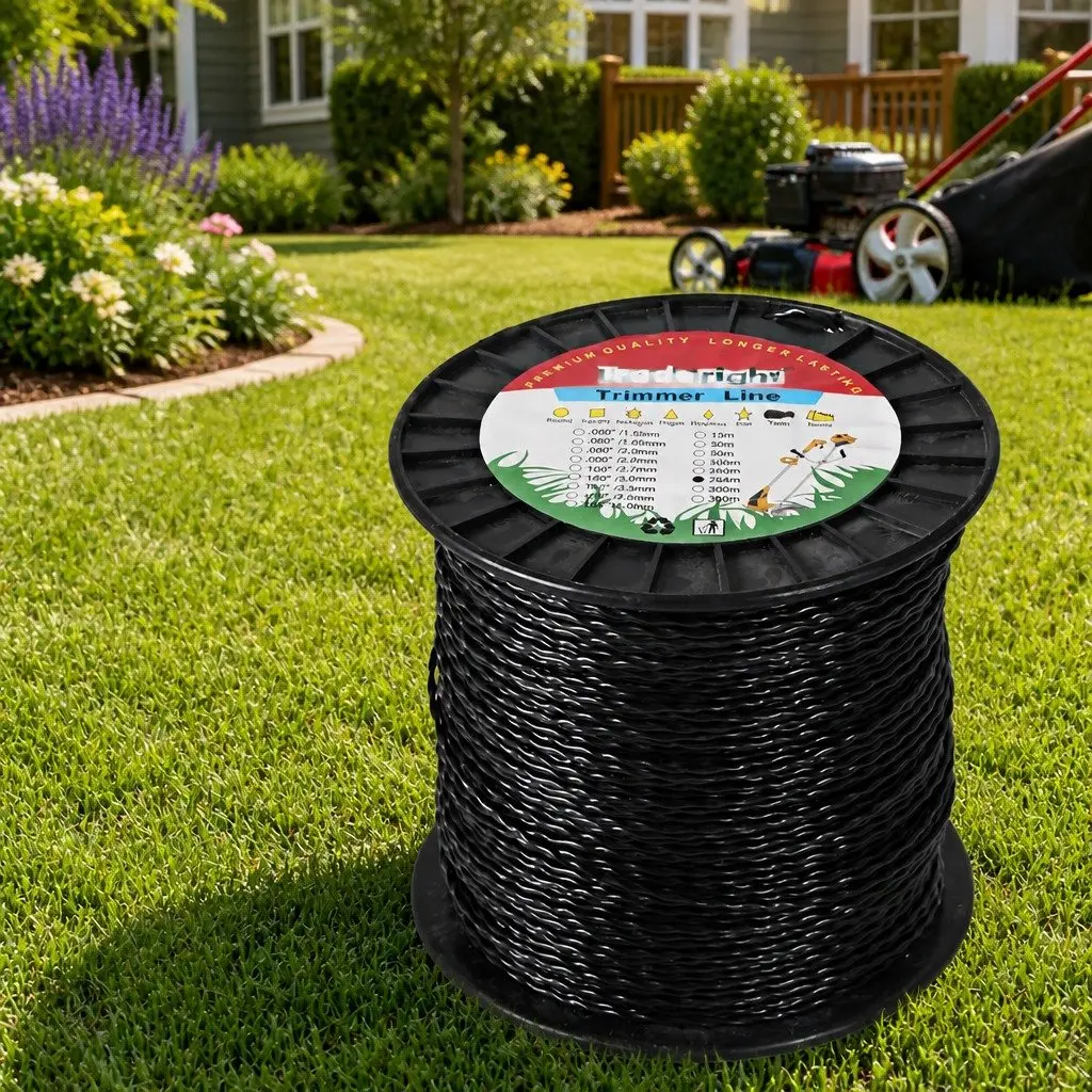 Trimmer Line Nylon Cord Spiral Twist 2.7mm Black for Weed Eater Brush Cutter
