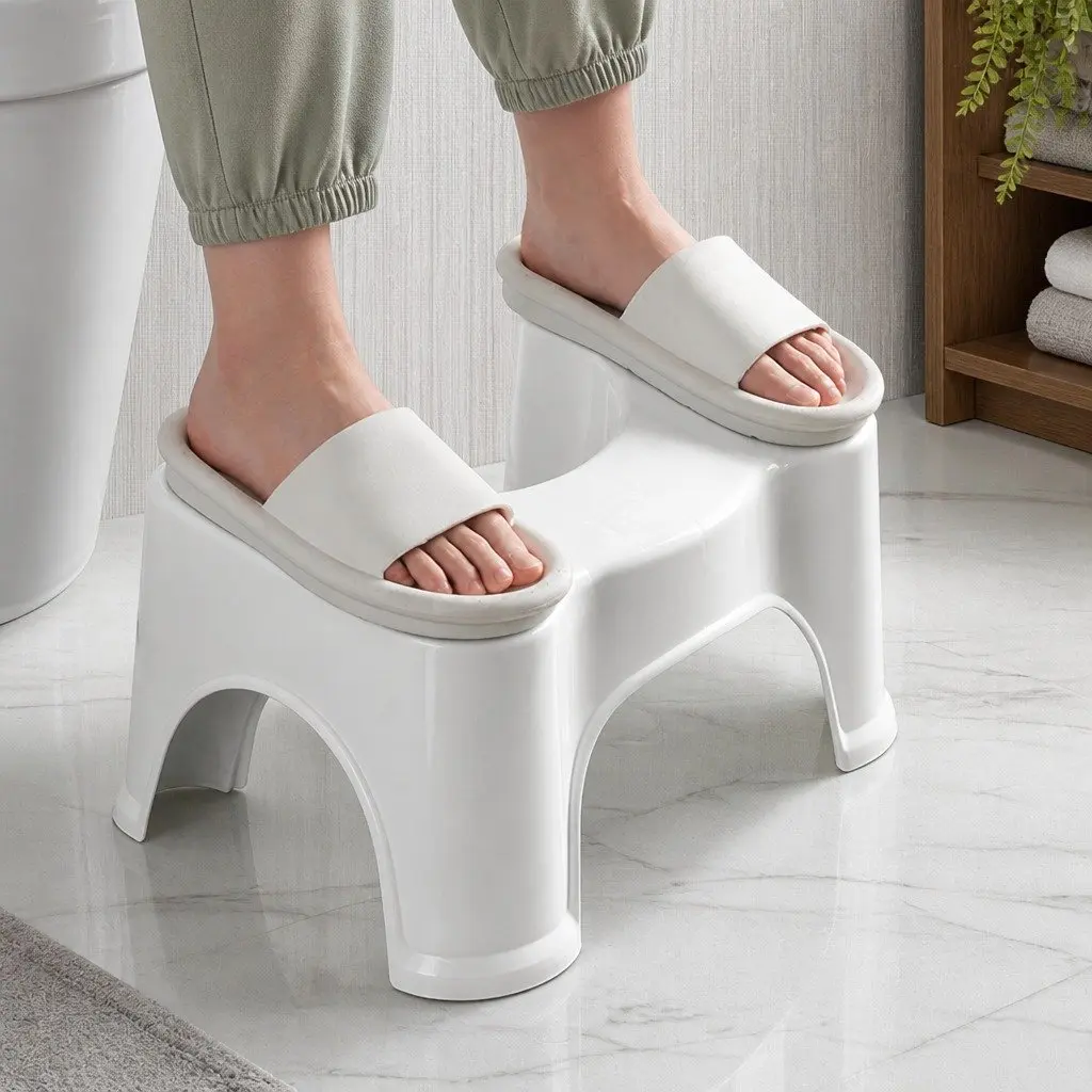 Toilet Step Stool Bathroom Potty Squatting Position Ergonomic Design