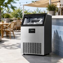 Commercial Ice Maker Machine 45kg Daily Capacity Cube Production LED Control