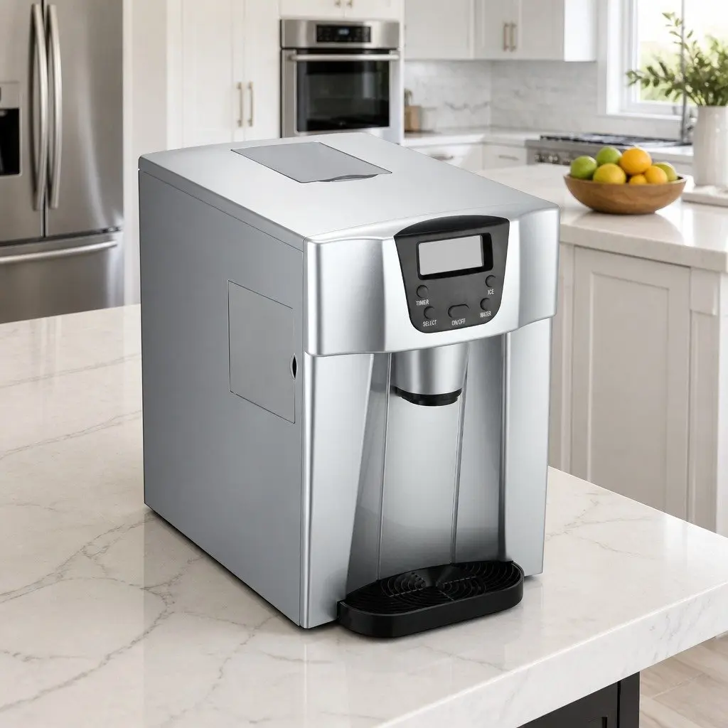 Ice Maker Portable Countertop 2L Water Dispenser Plastic Silver