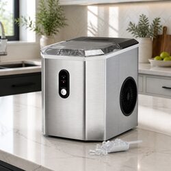 Portable Ice Maker Machine Countertop 12kg Daily Capacity Bullet Cube Stainless