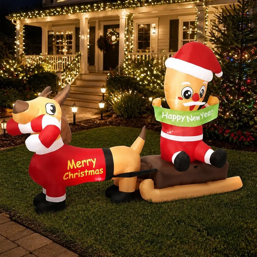 Inflatable Decoration LED Lights 2.1M Multicolour Outdoor Indoor Self-Inflating