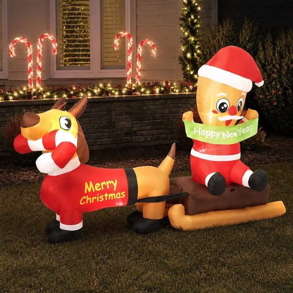 Inflatable Decoration LED Lights 2.1M Multicolour Outdoor Indoor Self-Inflating