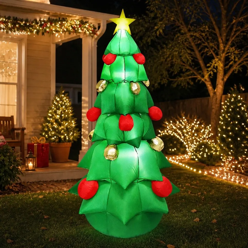 Inflatable Christmas Tree 2.5M LED Lights Outdoor Indoor Holiday Decoration