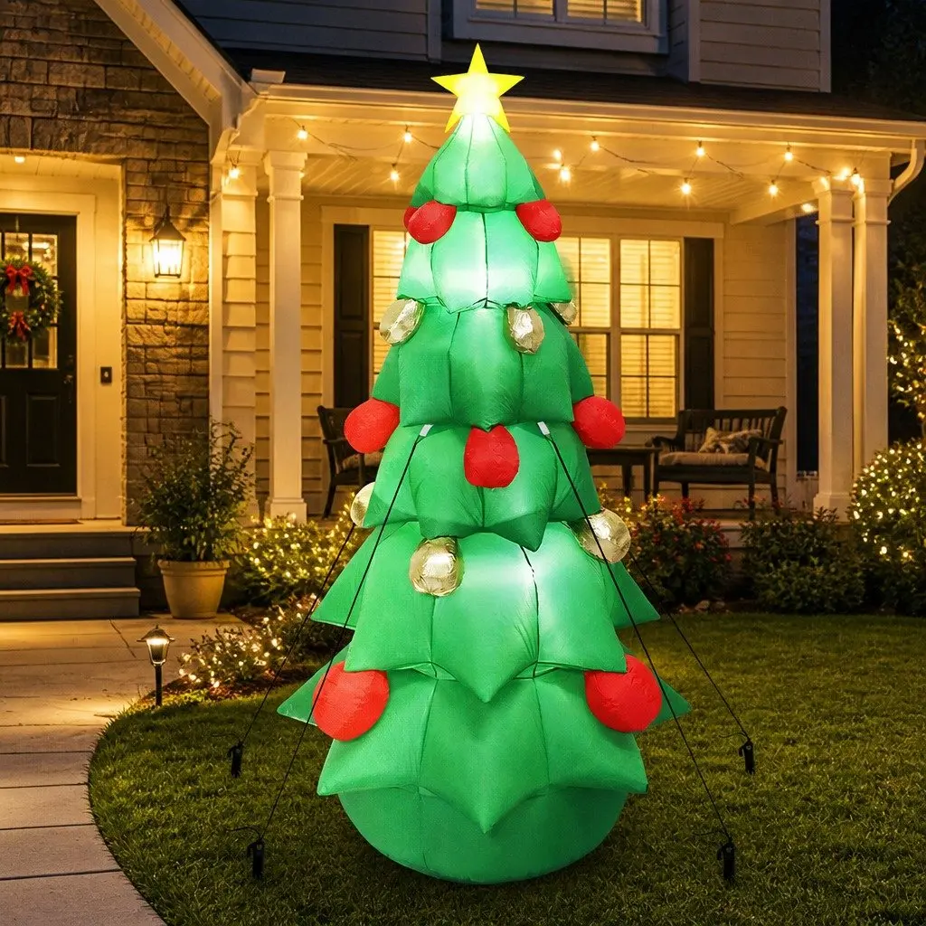 Inflatable Christmas Tree 2.5M LED Lights Outdoor Indoor Holiday Decoration
