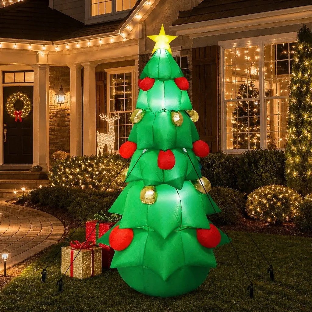 Inflatable Christmas Tree 2.5M LED Lights Outdoor Indoor Holiday Decoration