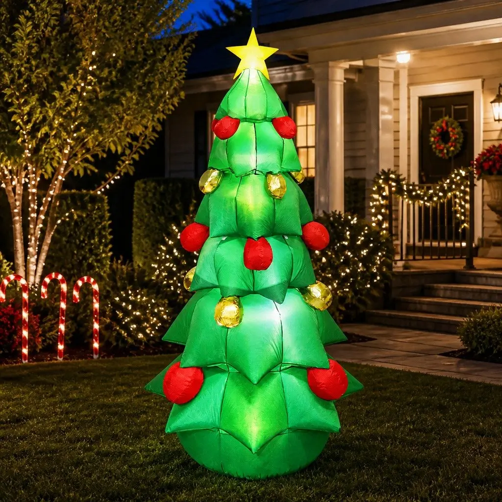 Inflatable Christmas Tree 2.5M LED Lights Outdoor Indoor Holiday Decoration