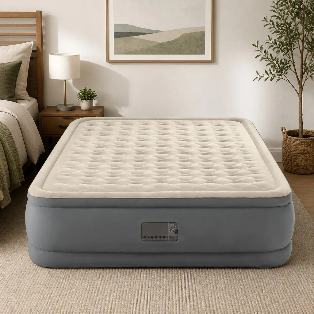 Queen Elevated Airbed Fiber-Tech PVC 152 cm x 203 cm x 46 cm