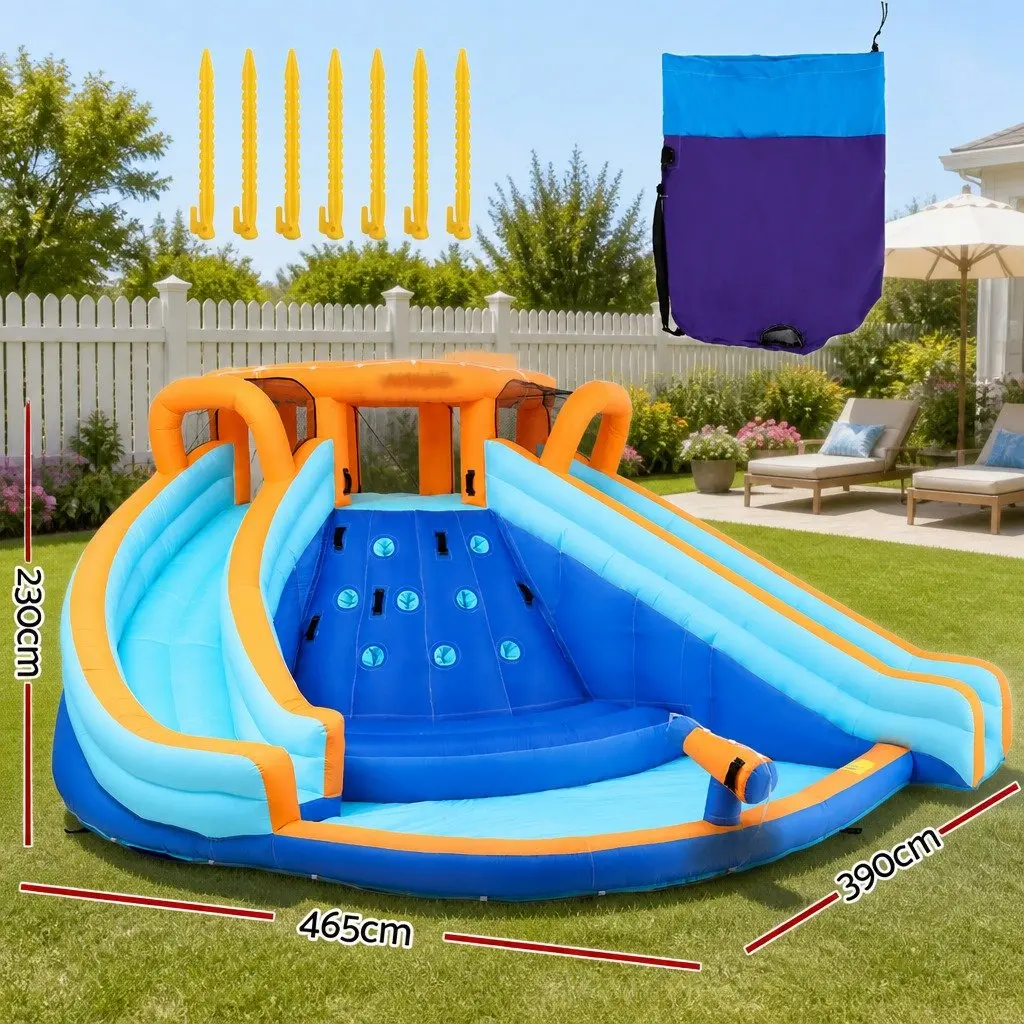 Kids Inflatable Water Park PVC Polyester 465cm Multicolour