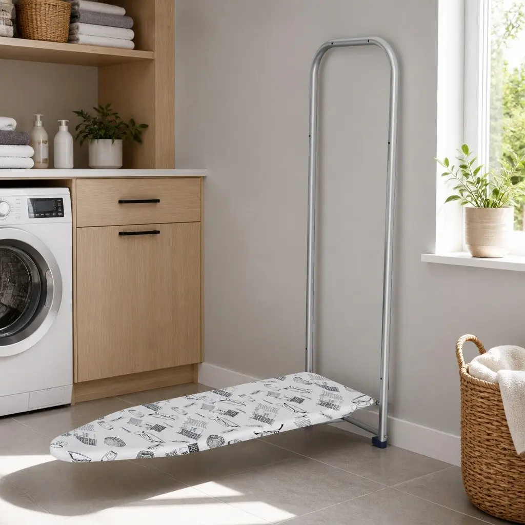 Wall Mounted Ironing Board Metal Frame Foldable 40cm x 120cm Grey