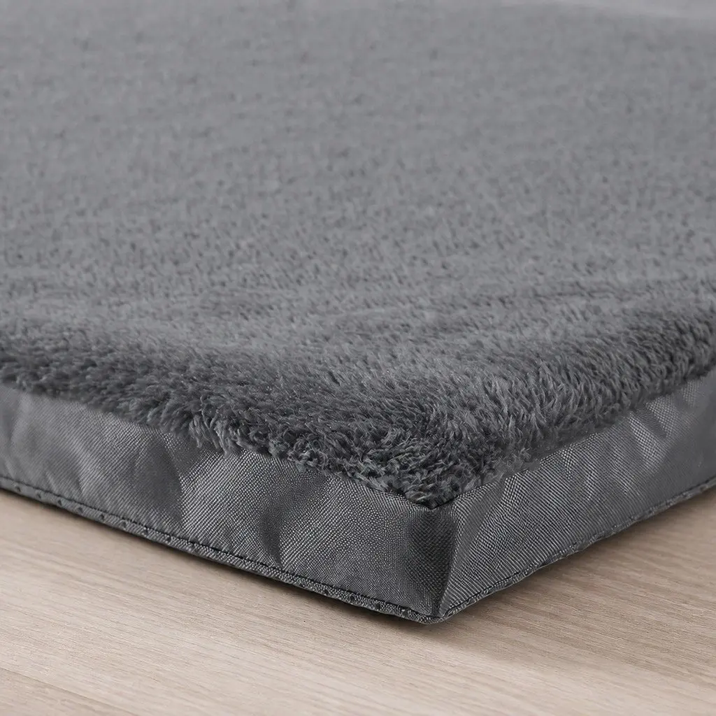Foldable Pet Bed Dog Puppy Mattress Soft Washable Cover Large Grey Sleep Mat