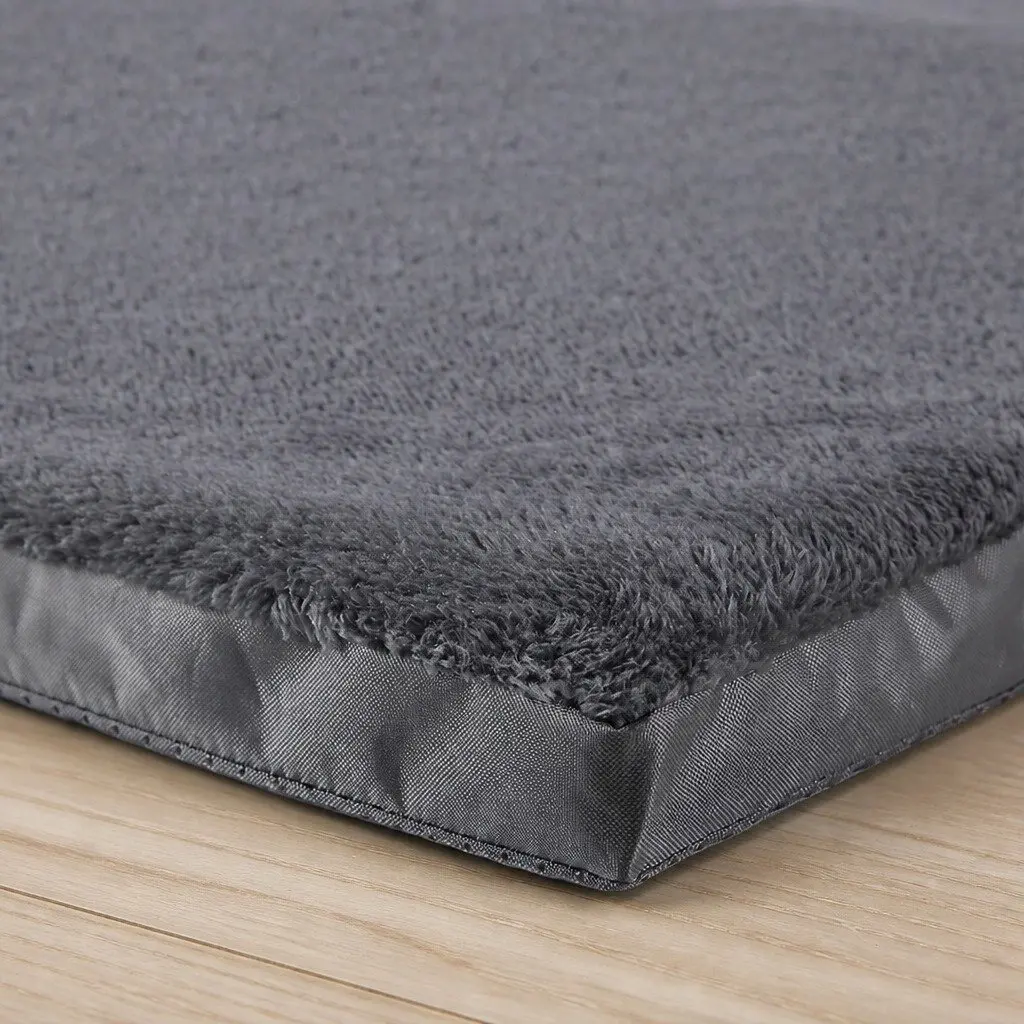 Pet Bed Foldable Dog Puppy Medium Grey Portable Washable Cover Soft Foam