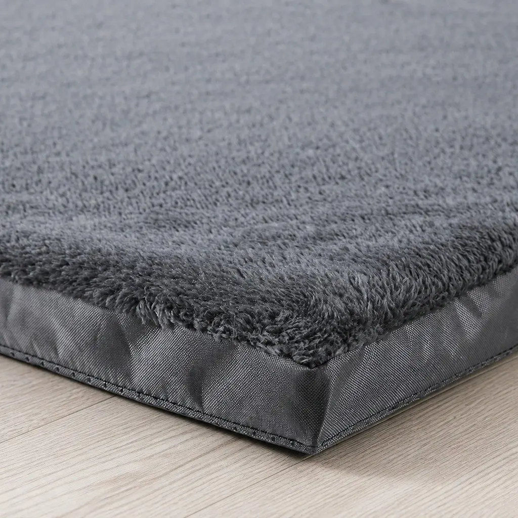 Foldable Pet Bed Egg Crate Foam X-Large Grey Portable Washable Cover