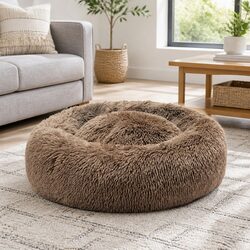 Practical Donut-Shaped Pet Bed for Dogs at Home