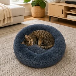 Cozy Donut Pet Bed for Calm Resting Spaces