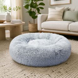 Practical Donut Pet Bed for Small Dogs - Cozy Retreat