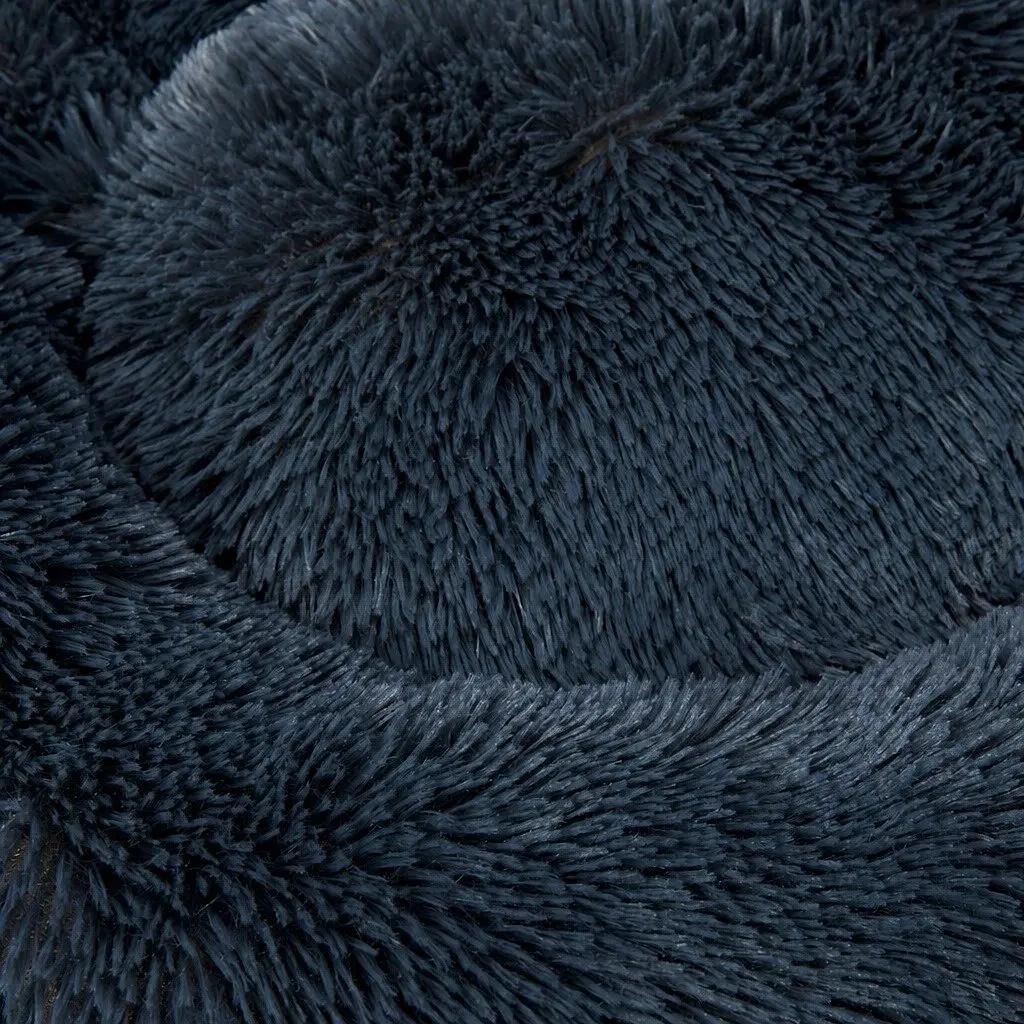 Pet Bed Donut-Shaped Mattress XL Polyester Dark Grey