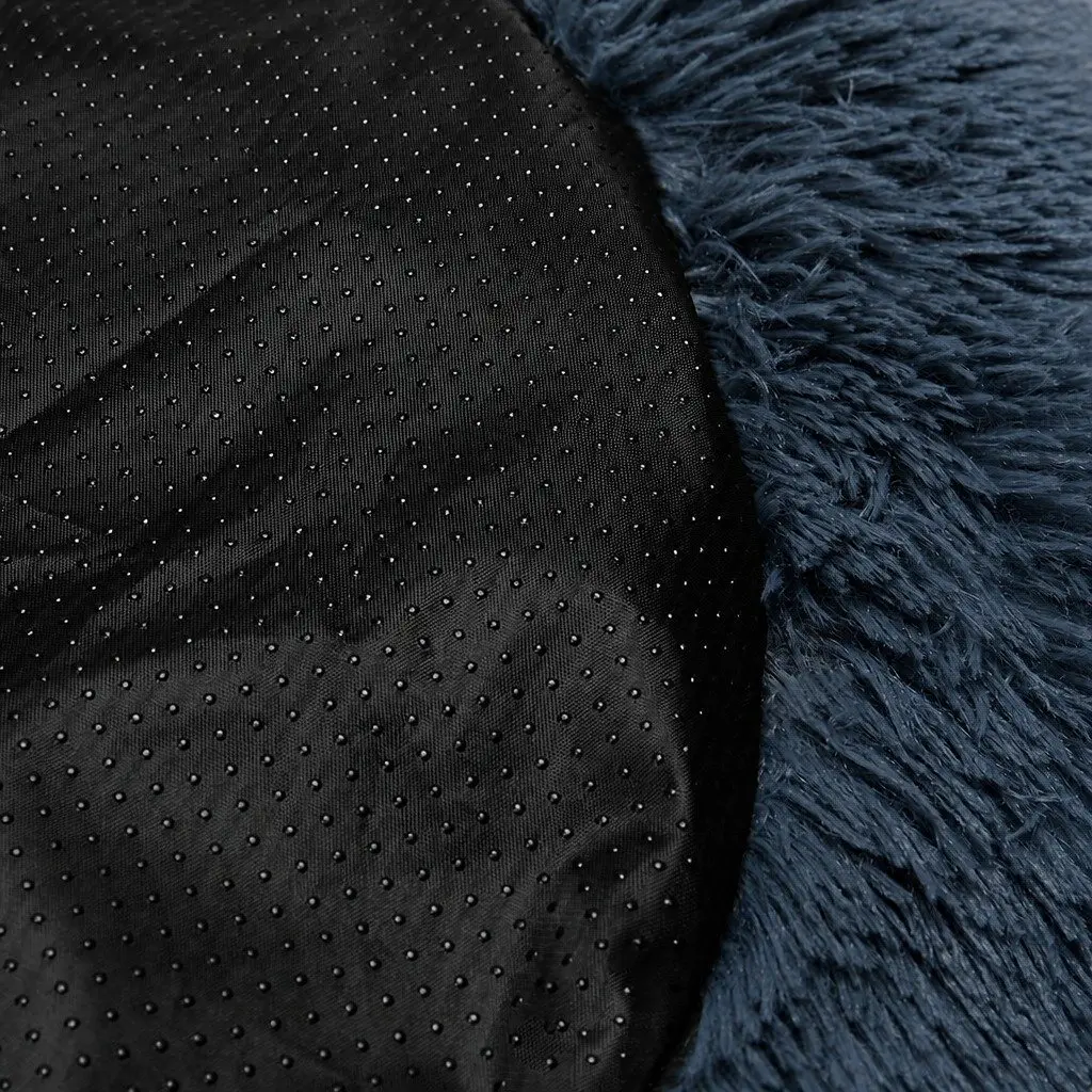 Pet Bed Donut-Shaped Mattress XL Polyester Dark Grey