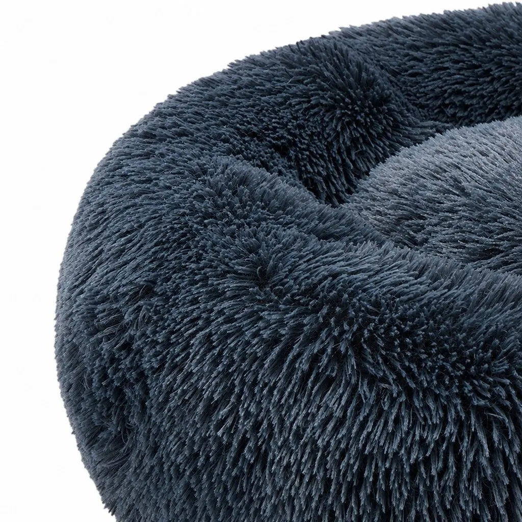 Pet Bed Donut-Shaped Mattress XL Polyester Dark Grey