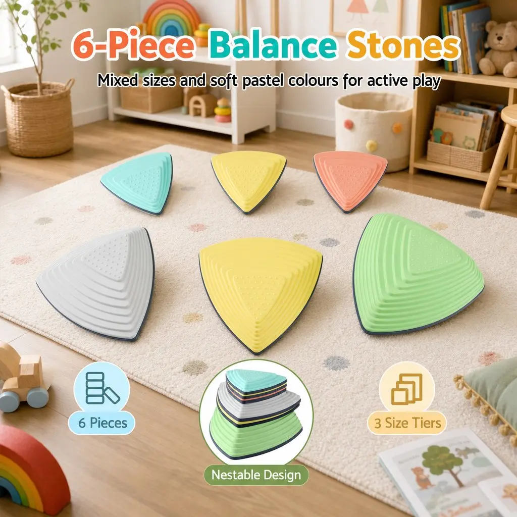 6-Piece Stepping Stone Set for Active Kids