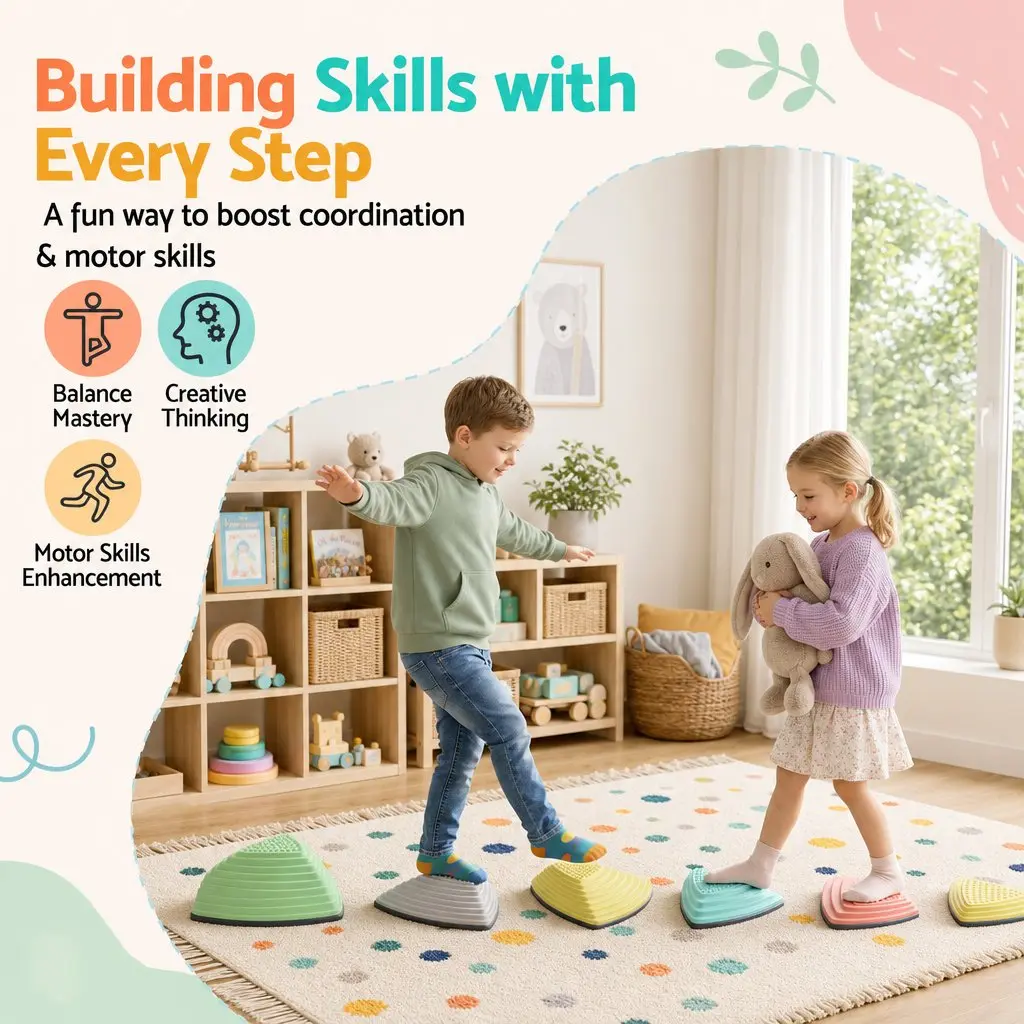 6-Piece Stepping Stone Set for Active Kids