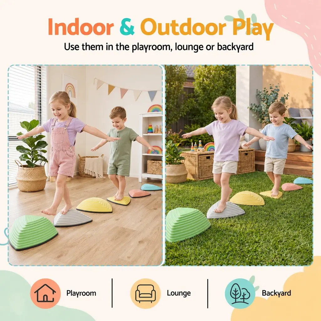 6-Piece Stepping Stone Set for Active Kids