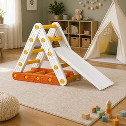 Kids Climbing Frame Set With Slide Triangle Ladder Indoor Outdoor Toddler